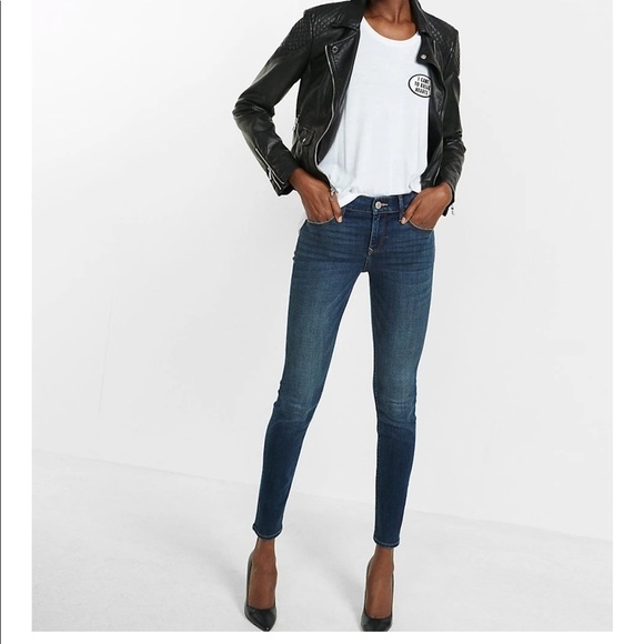 Express Mid Rise Skinny Performance Jean - Picture 8 of 10